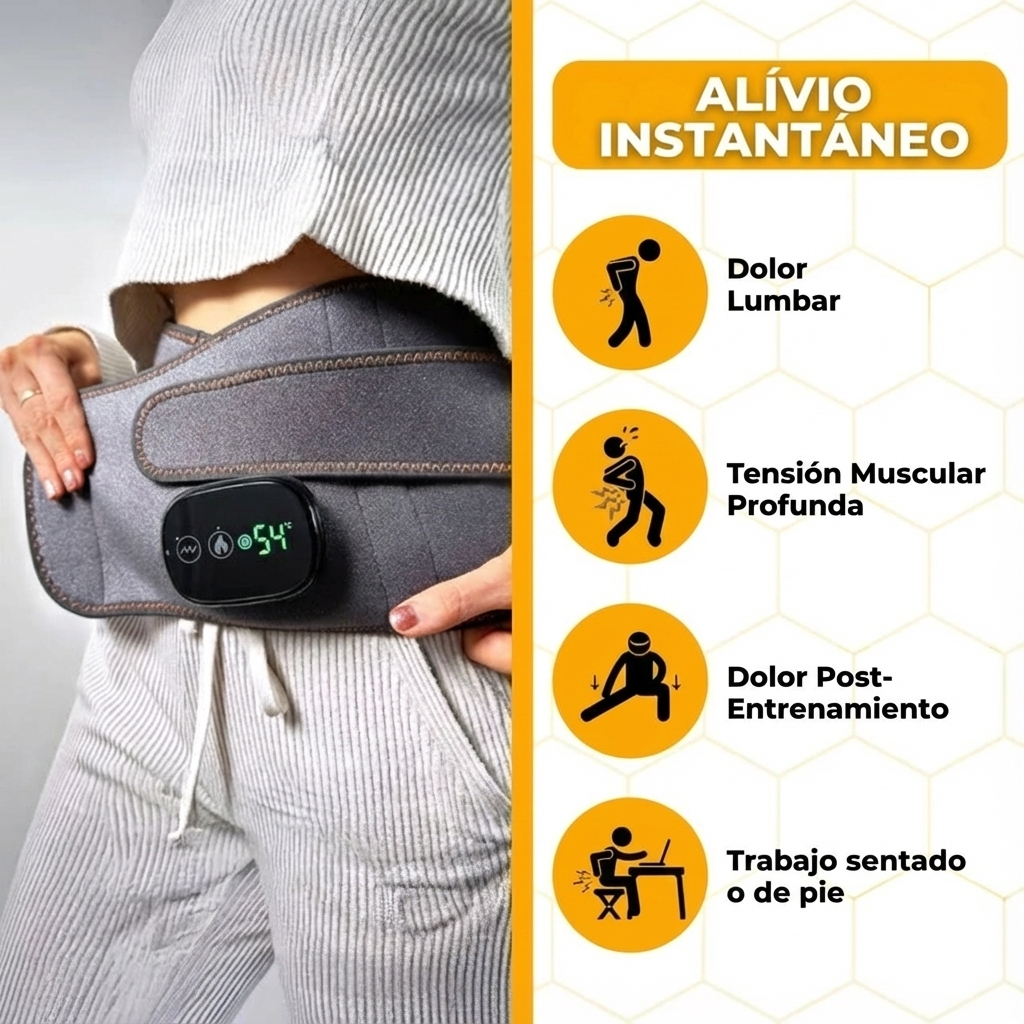 AXON® LumbAlivio: La Faja Masajeadora 2 en 1 con Tecnología de Calor y Vibración